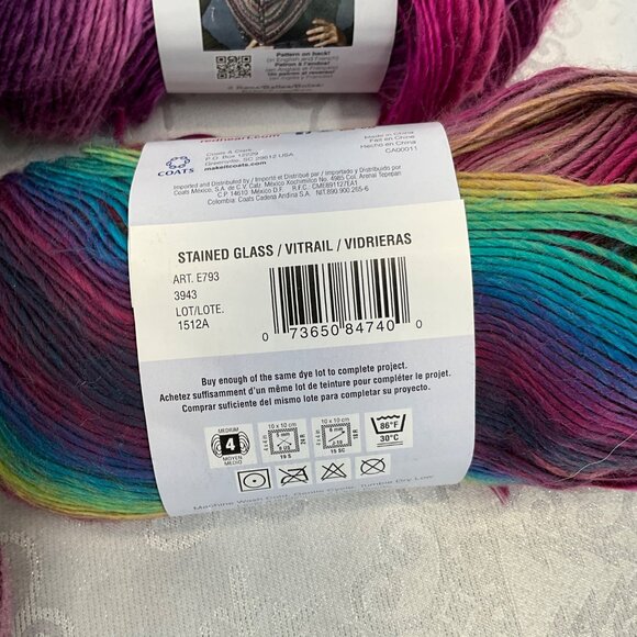 Assorted Yarn Bundle Fuchsia Raspberry Grape & Stained Glass Colors 100g Stylec - Picture 6 of 7